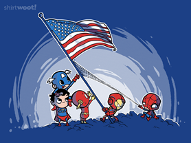 Raising the flag