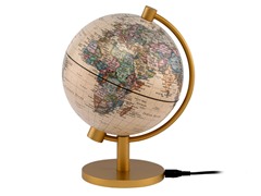 5" Antique Illuminated Globe