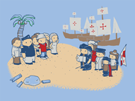 Columbus Discovers Seven Stranded Castaways