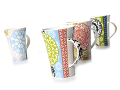 Floral Mugs - Set of 4