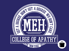 College of Apathy Zip Tote