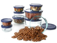 Pyrex 18-Piece Storage Set Blue Lids