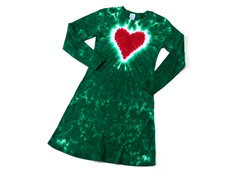 Womens Long Sleeve Dress - Heart
