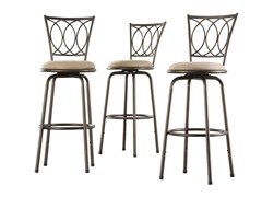 Homelegance Scroll Back 3 PC Adj Stool