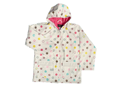 White Multi-Dot Rain Coat