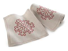 Snowflake Lunch Napkin 20-Ct Linen