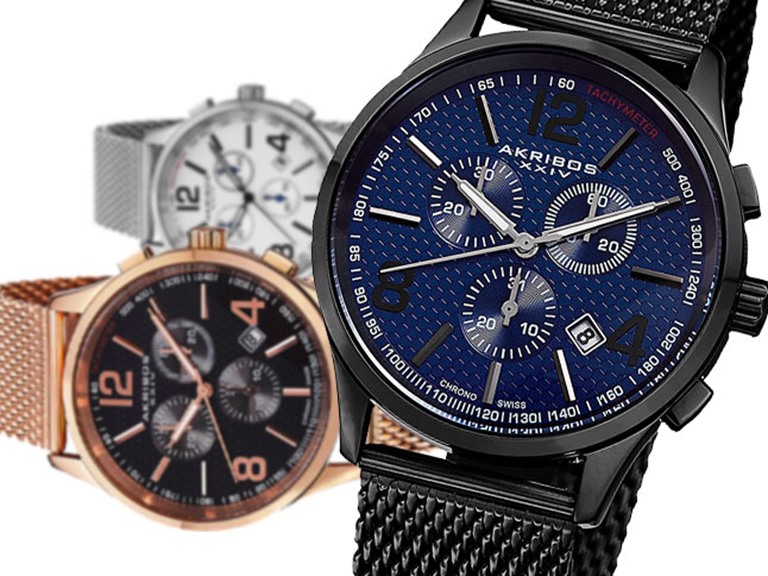 Akribos Swiss Quartz Chronographs