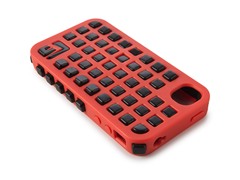 Grid iPhone 4/4S Case - Orange/Black