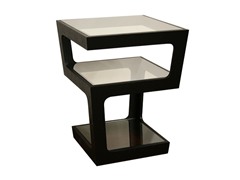Clara Black Tall 3-Tiered Table
