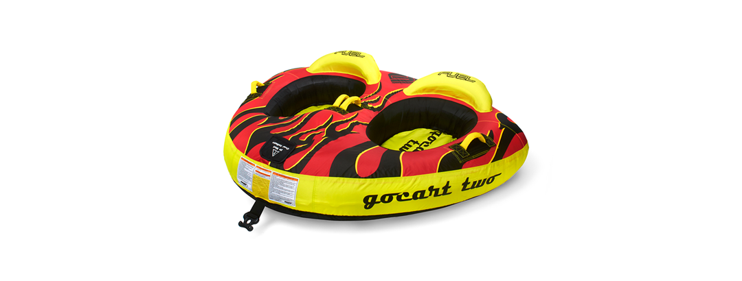 Fuel GoCart 2 Rider Tube with 4 Foam-filled Nylon Handles, Neoprene Knuckle Guards