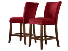 24" Cranberry Parson Stool - Set of 2