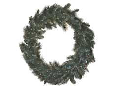 Snow Pine Wreath 36" Prelit Clear Lights