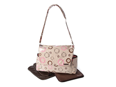 Safari Pink Messenger Bag with Clutch