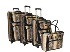 Deluxe Spinner 4 pc Set-Brown Python
