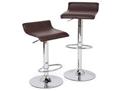 RST Living Brown Leather Barstool - 2pk