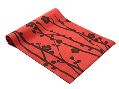 Red & Brown Cherry Blossom Yoga Mat