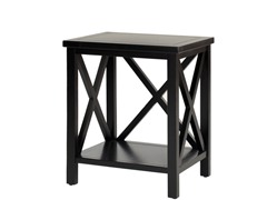 Candence Cross Back End Table Black