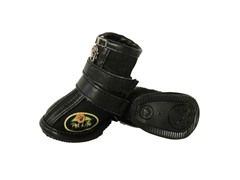 Black Ruff Suede Dog Shoes