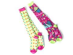 Cupcake & Dots Knee Socks (2 pair)