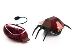 Desk Pets Red Skitterbot Robotic Bot
