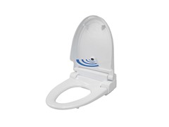 White Touch-Free Toilet Seat - Elongated
