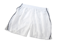 Youth Solid White Shorts with Piping