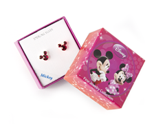Mickey Red Crystal Earrings