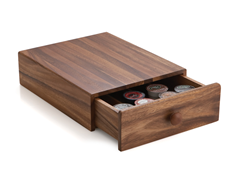 Acacia Wood Shelf with Drawer