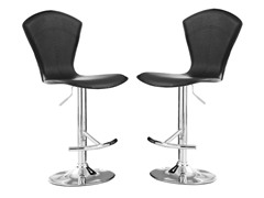Homelegance Black Vinyl Stool S/2