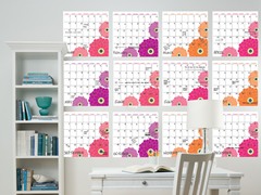 Zinnia 12-Piece Calendar Set