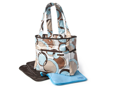 Bubble Teal Tulip Tote with Clutch