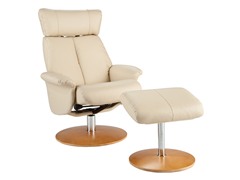 Recliner & Ottoman-Fr Van Bonded Leather
