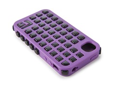 Grid iPhone 4/4S Case - Purple/Black