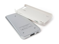 Ecopak iPhone 5 Battery Case - Slv/Wht