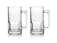 Glass Beer Stein-1 Liter-Set of 2