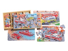 Emergency Vehicles 4 Pack Puzzles
