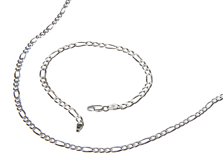Sterling Silver Figaro Chain - 6 Sizes
