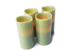 3x6 LED Pillar Candle Celery-4-Pack