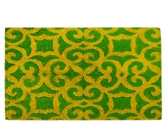 Coir Mat Fiona Turquoise/Yellow