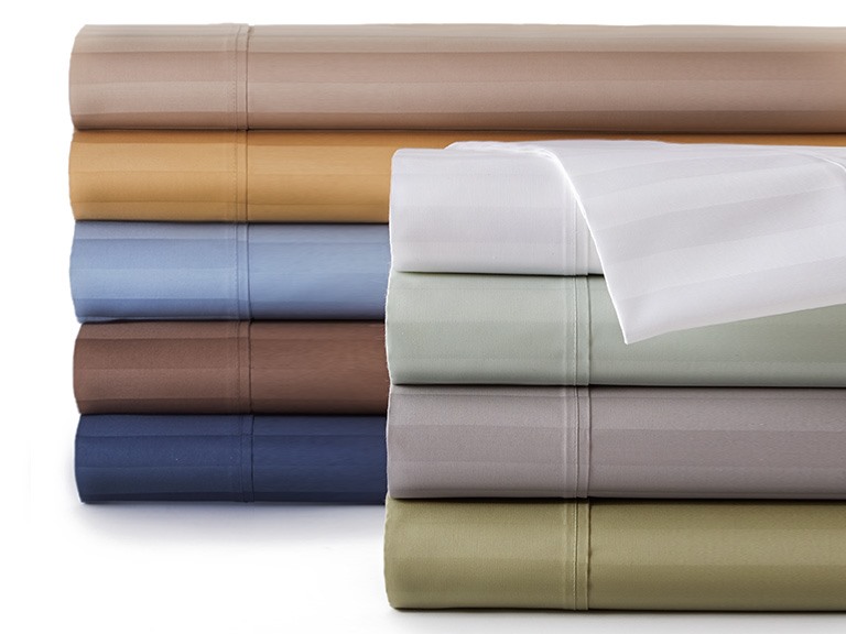 500TC 100% Pima Cotton Damask Sheet Set-5 Sizes
