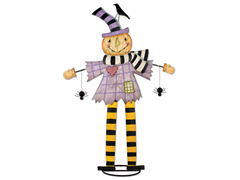 Sunset Vista Scarecrow Greetings 30"H