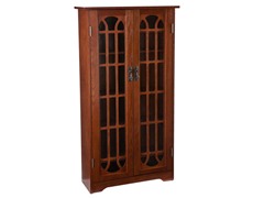 Window Pane Media Cabinet - Oak