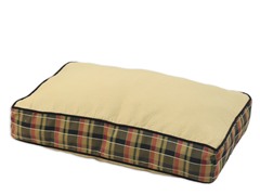 Hyannis Palomino Plaid Caramel Pet Bed