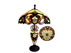 Tiffany-Style Double-Lit Table Lamp