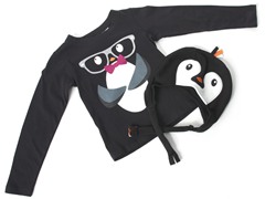 Girls Penguin Hat & Tee