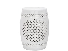 Safavieh Quatrefoil Garden Stool White