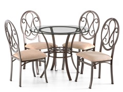 Lucianna Dining Table w/Glass Top
