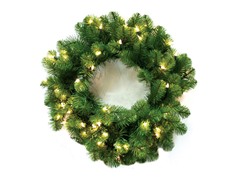 Nottingham Pine Wreath 24" Prelit Clear