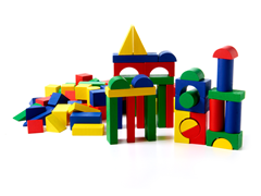 100 Colored Wood Block Set