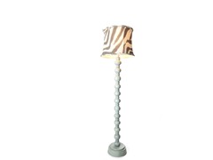 Distressed Blue Wood 63" Floor Lamp